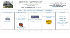 Desktop Screenshot of lambertvillelibrary.org